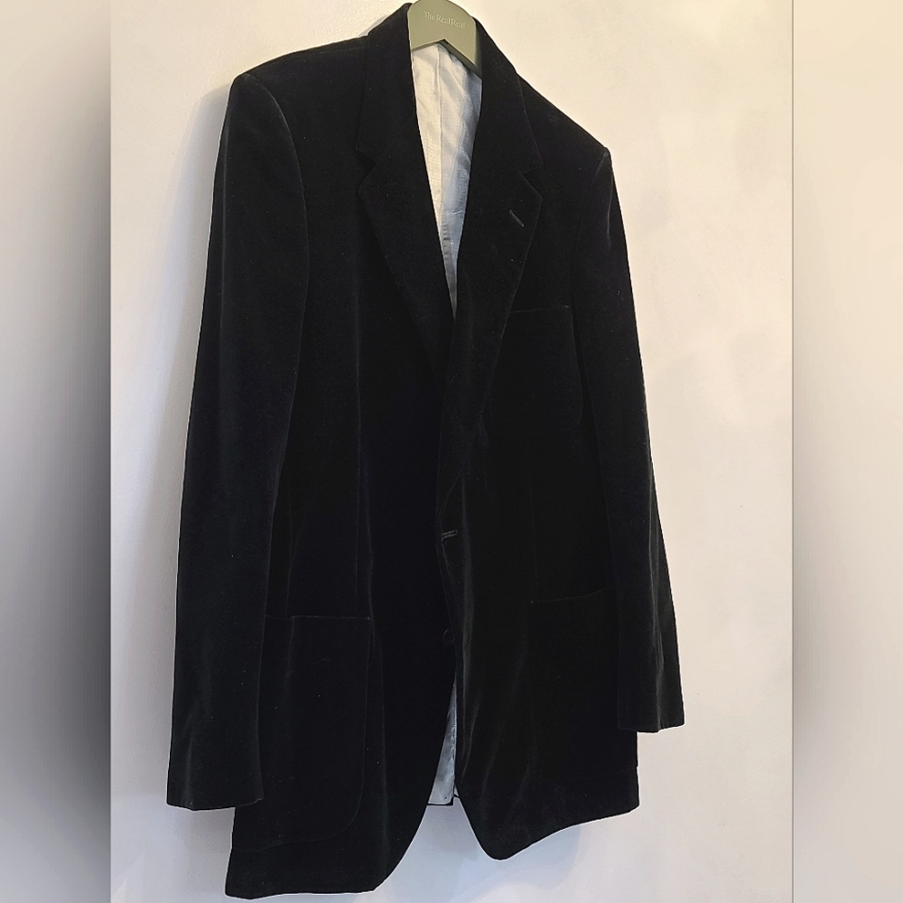 Black Velvet Vintage Halston Men's Dinner Jacket
